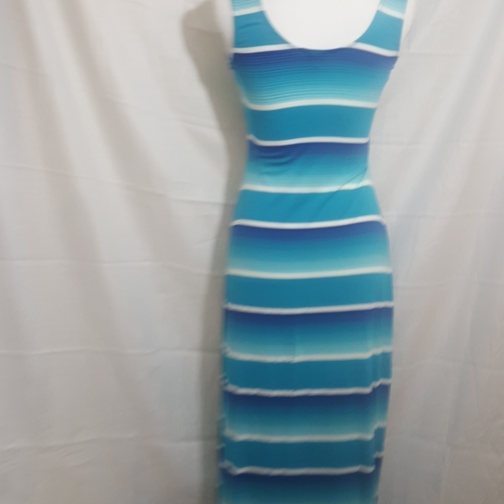 NwOt.  Merona blue and white full maxi dress. - Picture 4 of 6